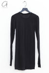 BORIS BIDJAN SABERI WLS1 series women's cotton cashmere long-sleeved T-shirt WLS1.MID FTT00001-HEI black